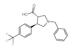 (3S,4r)-1-苄基-4-(4-(三氟甲基)苯基)吡咯烷-3-羧酸结构式