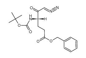 benzyl 4-[(tert-butoxycarbonyl)amino]-5-oxo-6-diazohexanoate结构式