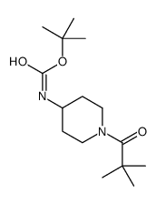 tert-butyl N-[1-(2,2-dimethylpropanoyl)piperidin-4-yl]carbamate Structure