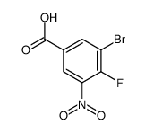 3-溴-4-氟-5-硝基苯甲酸结构式
