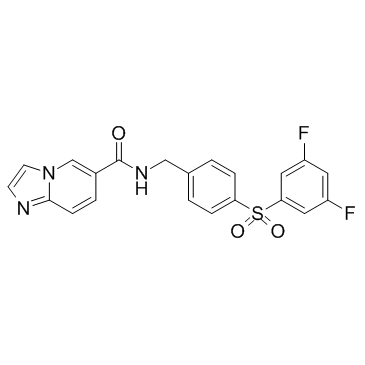 N-[[4-[(3,5-二氟苯基)磺酰基]苯基]甲基]咪唑并[1,2-A]吡啶-6-甲酰胺结构式