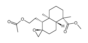 methyl 12-acetoxy-8α,17-epoxy-13,14,15,16-tetranorlabdan-19-oate Structure