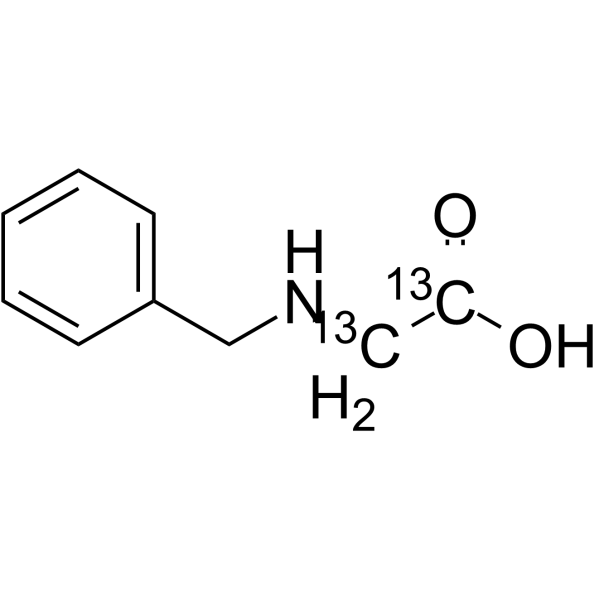 2-(Benzylamino)acetic acid-13C2 Structure