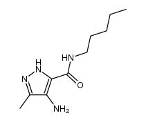 4-amino-3-methyl-N-pentyl-1H-pyrazole-5-carboxamide结构式