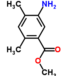 5-氨基-2,4-二甲基苯甲酸甲酯结构式