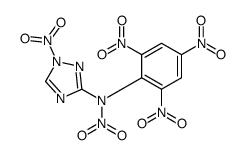 N-(1-nitro-1,2,4-triazol-3-yl)-N-(2,4,6-trinitrophenyl)nitramide Structure