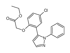 ethyl 2-[4-chloro-2-(2-phenylpyrazol-3-yl)phenoxy]acetate结构式
