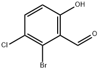 2-bromo-3-chloro-6-hydroxybenzaldehyde Structure