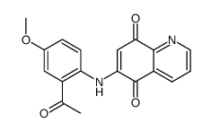6-(2-acetyl-4-methoxy-phenylamino)quinoline-5,8-dione结构式
