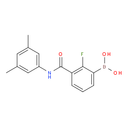 3-(3,5-二甲基苯氨基甲酰)-2-氟苯硼酸结构式
