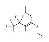 1,1-bis(ethylsulfanyl)-2,3,3,4,4,4-hexafluorobut-1-ene结构式