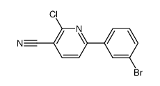 6-(3-溴苯基)-2-氯烟腈结构式
