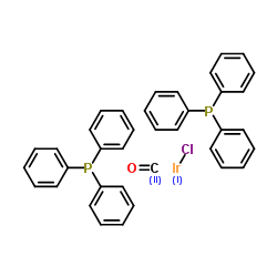 羰基氯双(三苯基磷基)铱(I)结构式