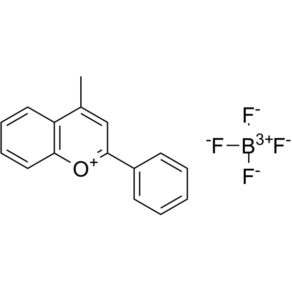 四氟硼酸4-甲基-2-苯基-1-苯并吡喃鎓结构式