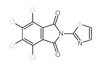 4,5,6,7-tetrachloro-2-(1,3-thiazol-2-yl)isoindole-1,3-dione结构式