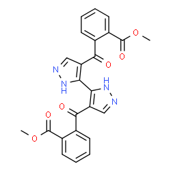 2,2'-[[3,3'-Bi(1H-pyrazole)-4,4'-diyl]dicarbonyl]dibenzoic acid dimethyl ester Structure