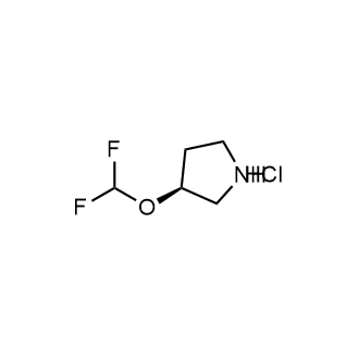(S)-3-(二氟甲氧基)吡咯烷盐酸盐结构式
