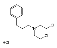 N,N-双(2-氯乙基)-3-苯基丙烷-1-胺盐酸盐结构式