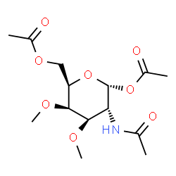 2-Acetylamino-3-O,4-O-dimethyl-2-deoxy-α-D-galactopyranose 1,6-diacetate结构式