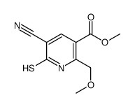 3-氰基-2-疏基-6-(甲氧基甲基)吡啶-5-羧酸甲酯结构式