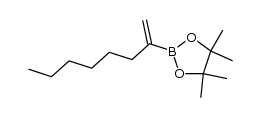2-(1-hexylvinyl)-4,4,5,5-tetramethyl-[1,3,2]dioxaborolane结构式
