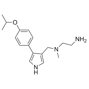 N1-甲基-N1-[[4-[4-(异丙氧基)苯基]-1H-吡咯-3-基]甲基]-1,2-乙二胺结构式
