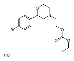 Carbonic acid, 2-(2-(4-bromophenyl)-4-morpholinyl)ethyl ethyl ester, h ydrochloride Structure