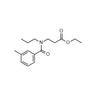 3-(3-甲基-N-丙基苯甲酰氨基)丙酸乙酯结构式