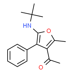Ethanone,1-[5-[(1,1-dimethylethyl)amino]-2-methyl-4-phenyl-3-furanyl]- picture