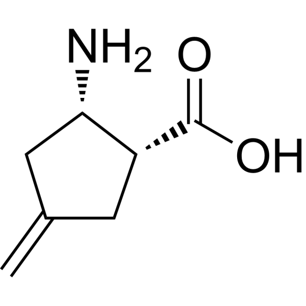 Cyclopentanecarboxylic acid, 2-amino-4-methylene-, (1R,2S)- (9CI) Structure