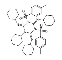 1-cyclohexyl-2,4,6-tris-cyclohexylimino-3,5-bis-(toluene-4-sulfonyl)-[1,3,5]triazinane Structure