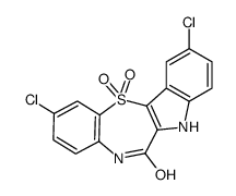 2,10-dichloro-12,12-dioxo-5,7-dihydroindolo[3,2-b][1,5]benzothiazepin-6-one Structure