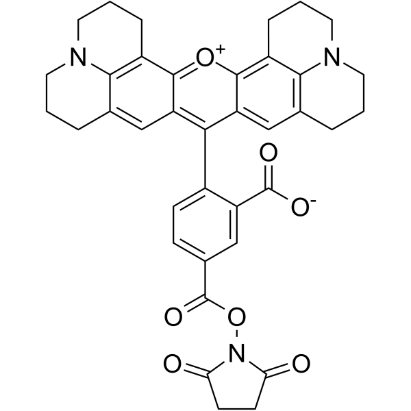 5-羧基-X-罗丹明琥珀酰亚胺酯结构式