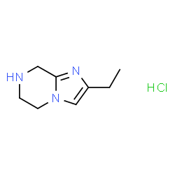 2-乙基-5,6,7,8-四氢咪唑并[1,2-A]吡嗪盐酸盐结构式