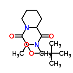 1-叔丁氧羰基-2-[N-甲氧基-N-甲基羰基]哌啶结构式