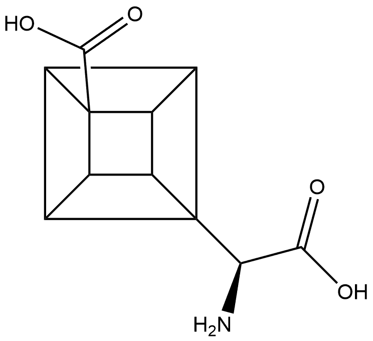 (S)-4-(Amino(carboxy)methyl)cubane-1-carboxylic acid Structure