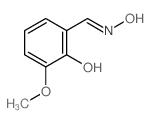 2-羟基-3-甲氧基苯甲醛肟结构式