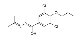 4-butoxy-3,5-dichloro-N-(propan-2-ylideneamino)benzamide Structure