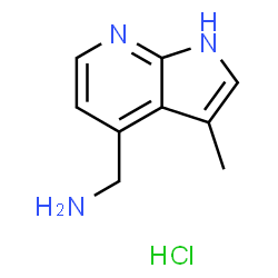 (3-甲基-1H-吡咯并[2,3-B]吡啶-4-基)甲胺盐酸盐结构式