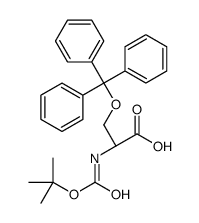 (S)-2-((tert-Butoxycarbonyl)amino)-3-(trityloxy)propanoic acid Structure