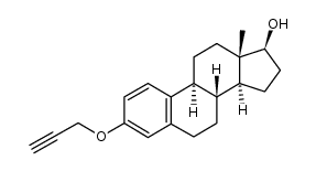estradiol-17β 3-propargyl ether结构式