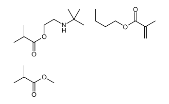 2-甲基-2-丙烯酸丁酯与2-甲基-2-丙烯酸-2-[(1,1-二甲基乙基)氨基]乙酯和2-甲基-2-丙烯酸甲酯的聚合物结构式