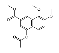 4-(乙酰基氧基)-7,8-二甲氧基-2-萘羧酸甲酯结构式