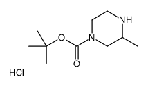 1-BOC-3-METHYLPIPERAZINE HYDROCHLORIDE结构式