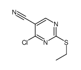 4-chloro-2-ethylsulfanylpyrimidine-5-carbonitrile Structure
