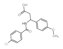 3-(4-氯-苯甲酰基氨基)-3-(4-甲氧基-苯基)-丙酸结构式