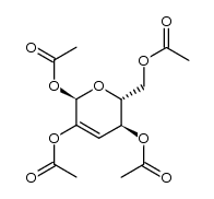 .alpha.-D-erythro-Hex-2-enopyranose, 3-deoxy-, tetraacetate结构式