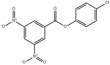 Benzoic acid, 3,5-dinitro-, 4-chlorophenyl ester Structure