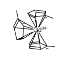 tris(methylcyclopentadienyl)gadolinium(III) Structure
