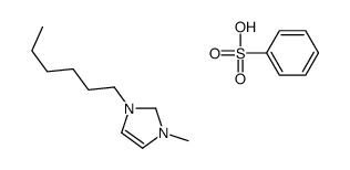 benzenesulfonate,1-hexyl-3-methyl-1,2-dihydroimidazol-1-ium Structure
